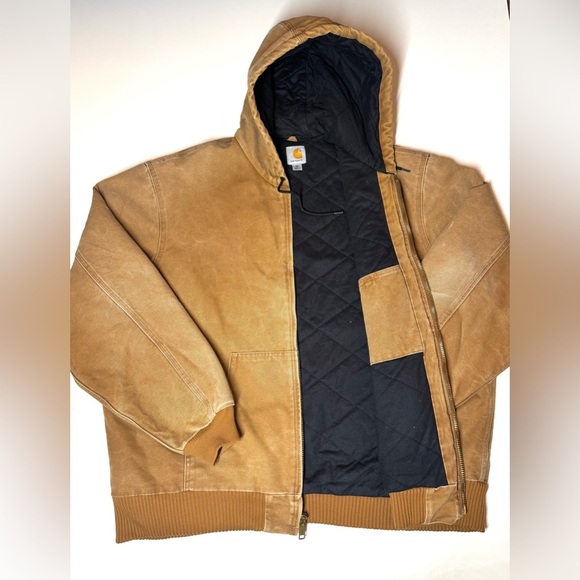 Carhartt Men’s Distressed Tan Jacket Workware Coat Men's Size 2XL Tall - Picture 8 of 14